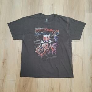 Rockstar Mayhem Festival 2012 Tour T-Shirt Mens L Boxy Fit 22x27 Double Sided